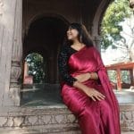 banarasi saree wearing aditi karna
