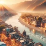 A cinematic wide-angle travel photograph representing the topic “Ayodhya Riverfront: Stunning New At | TripCosmos.co