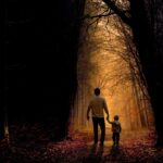 father, son, walking, child, boy, family, parent, kid, dad, childhood, holding hands, dusk, twilight, forest, nature, trees, father, father, father, father, walking, child, boy, family, family, family, family, family, dad