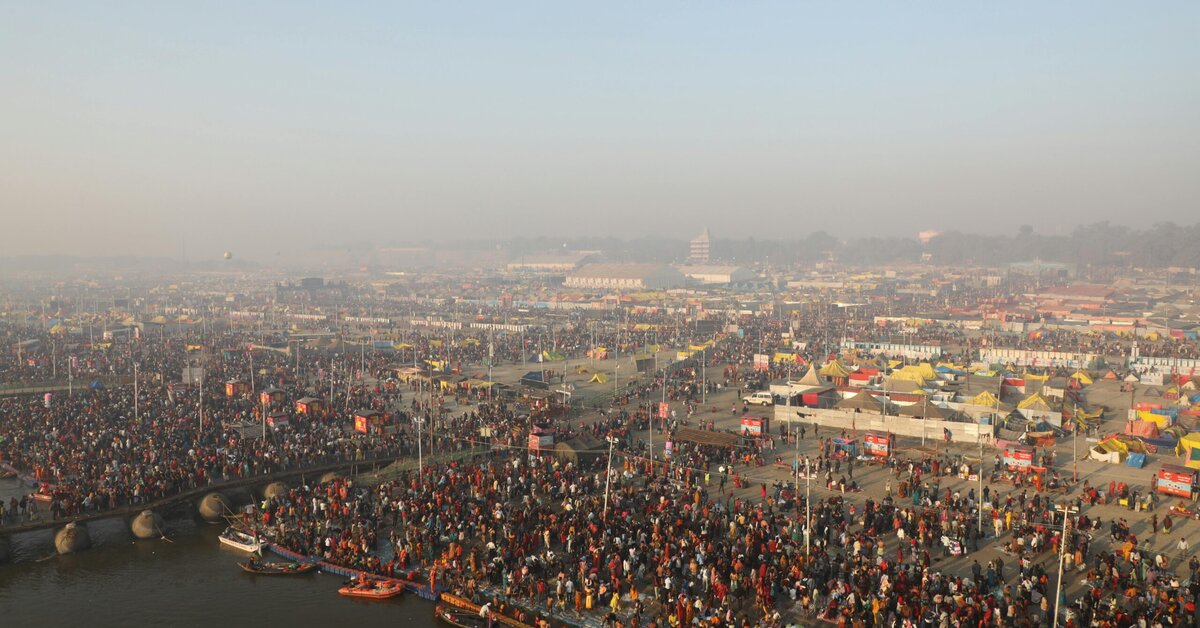 Camp in Magh Mela 2026. — high-quality image