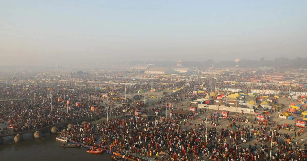 Camp in Magh Mela 2026. — high-quality image