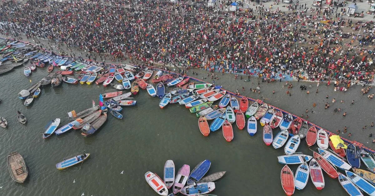 Camp in Magh Mela 2026. — high-quality image
