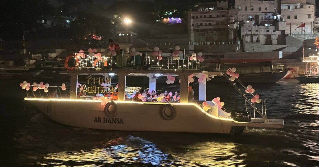 Foreign Tourist Boat Ride During Shravan